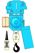 Таль электрическая цепная модель BB054, 1т, 3м