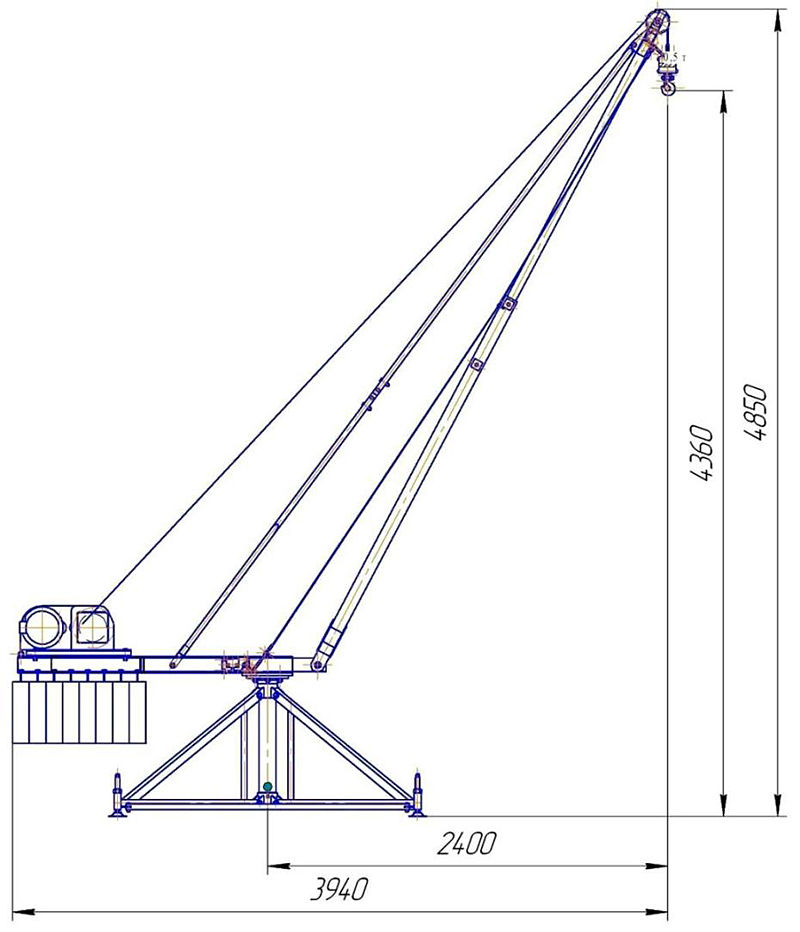 Чертеж мини крана